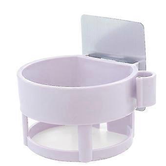 Purple Bathroom Hair Dryer Rack - Wall-Mounted, No Drilling, Durable ABS, Space-Saving, Fits Most Hair Dryers