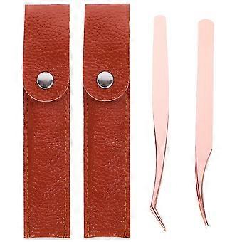 Tweezers for Makeup Stainless Steel Precision Tweezers for Eyelash Extension 4Pcs