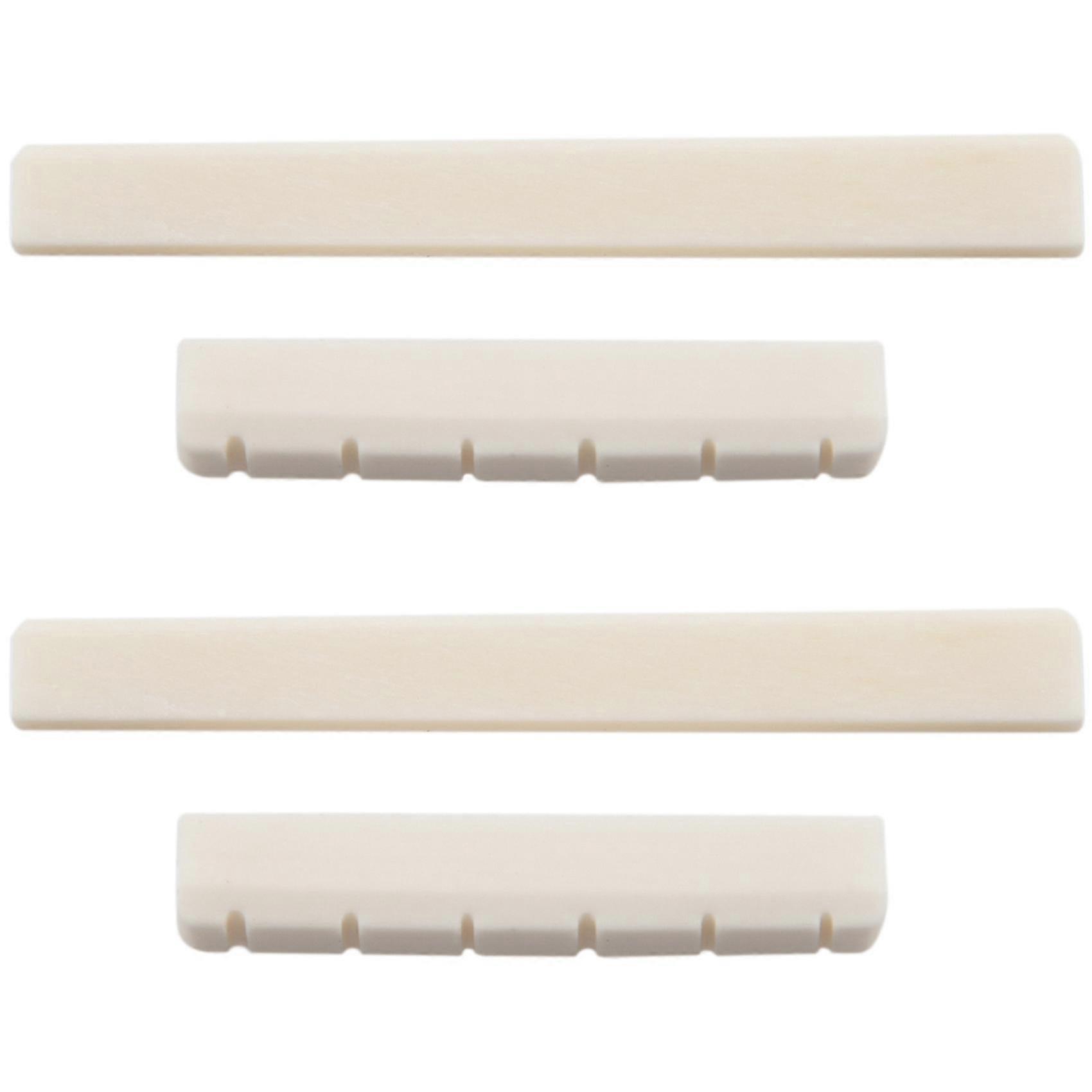 2X Classical Guitar Bone Slotted Saddle Nut Set