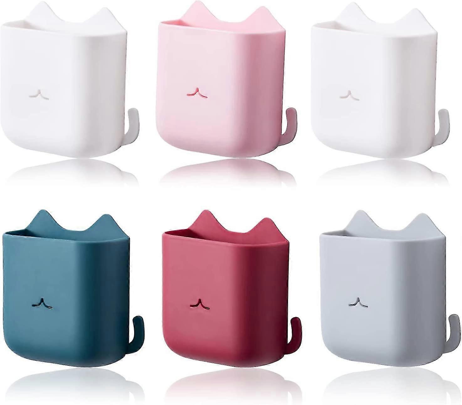 6pcs Storage Box Self-adhesive
