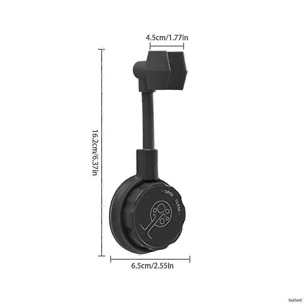 Adjustable shower head holder with detachable suction cup bracket, bathroom base