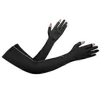 1 paar UV-bestendige zonbescherming Arm Sleeves Ademend Vochtafvoerend Super Zacht Elastisch Koelen Compressie Arm Sleeves Zomer Handschoenen