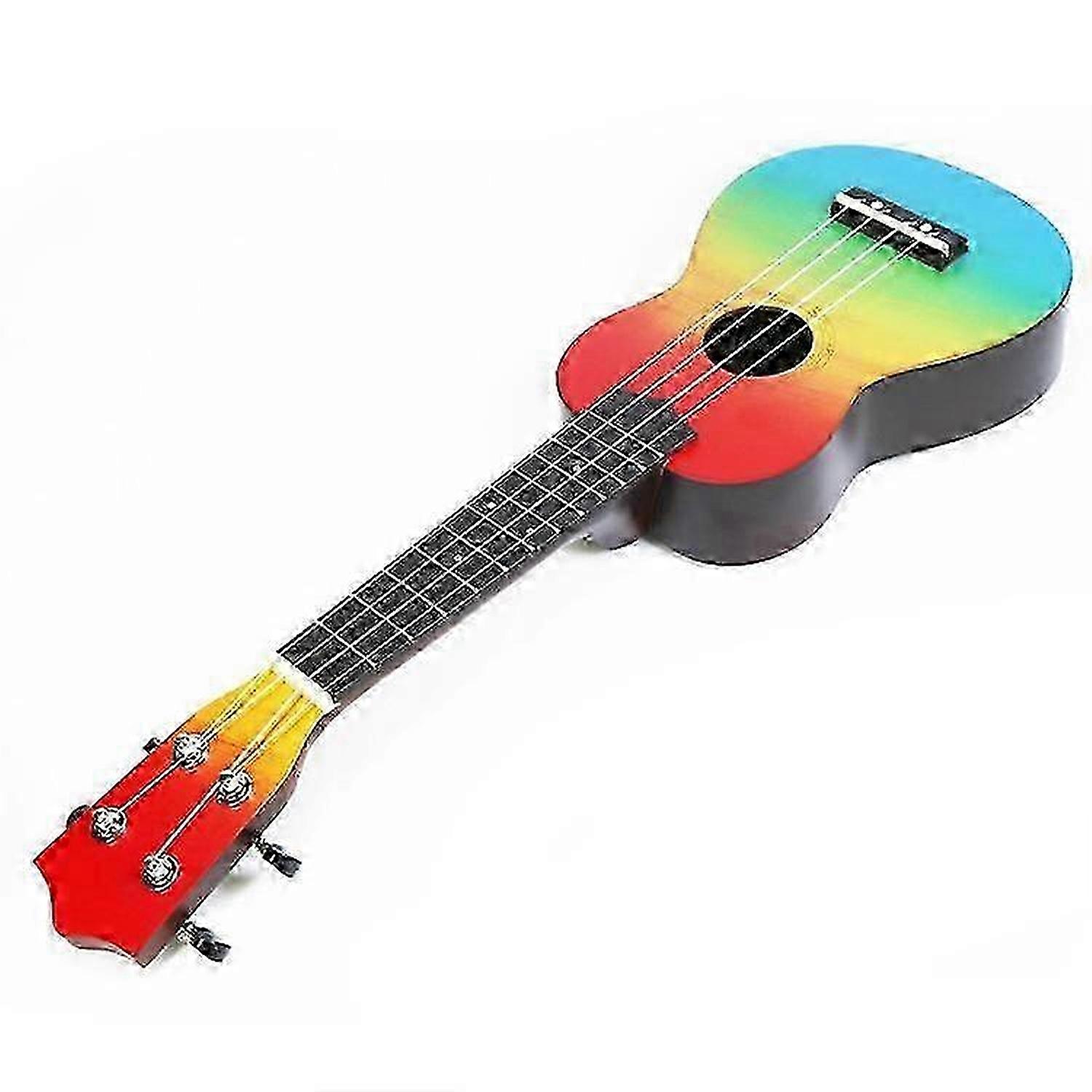 Sopran Ukulele 21" Trä Uklele Hawaiiansk gitarr Studenter Barn Gitarr Regnbåge
