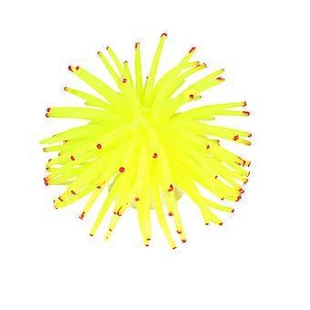 Simulation Coral Fish Tank Ornament for Aquarium Decoration Yellow