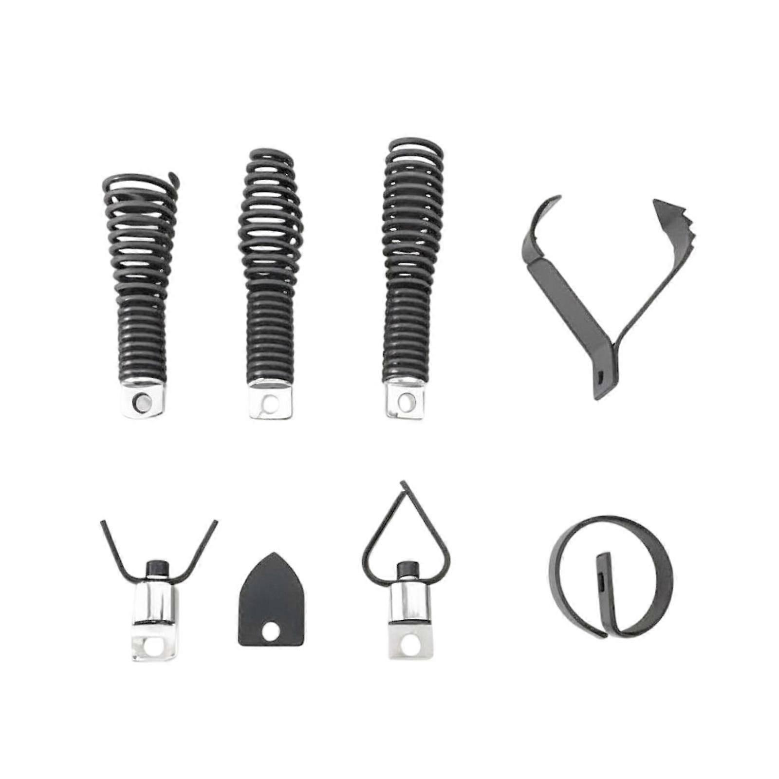 8 Pieces Pipe Cleaning Machine Attachment Set Multi-Functional Sewer Snake