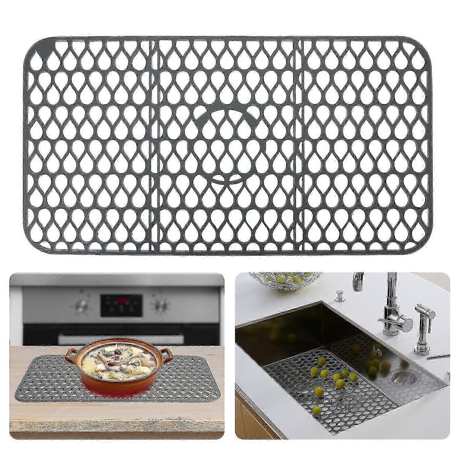 Dish Drying Silicone Sink Mat Drain Kitchen Accessory