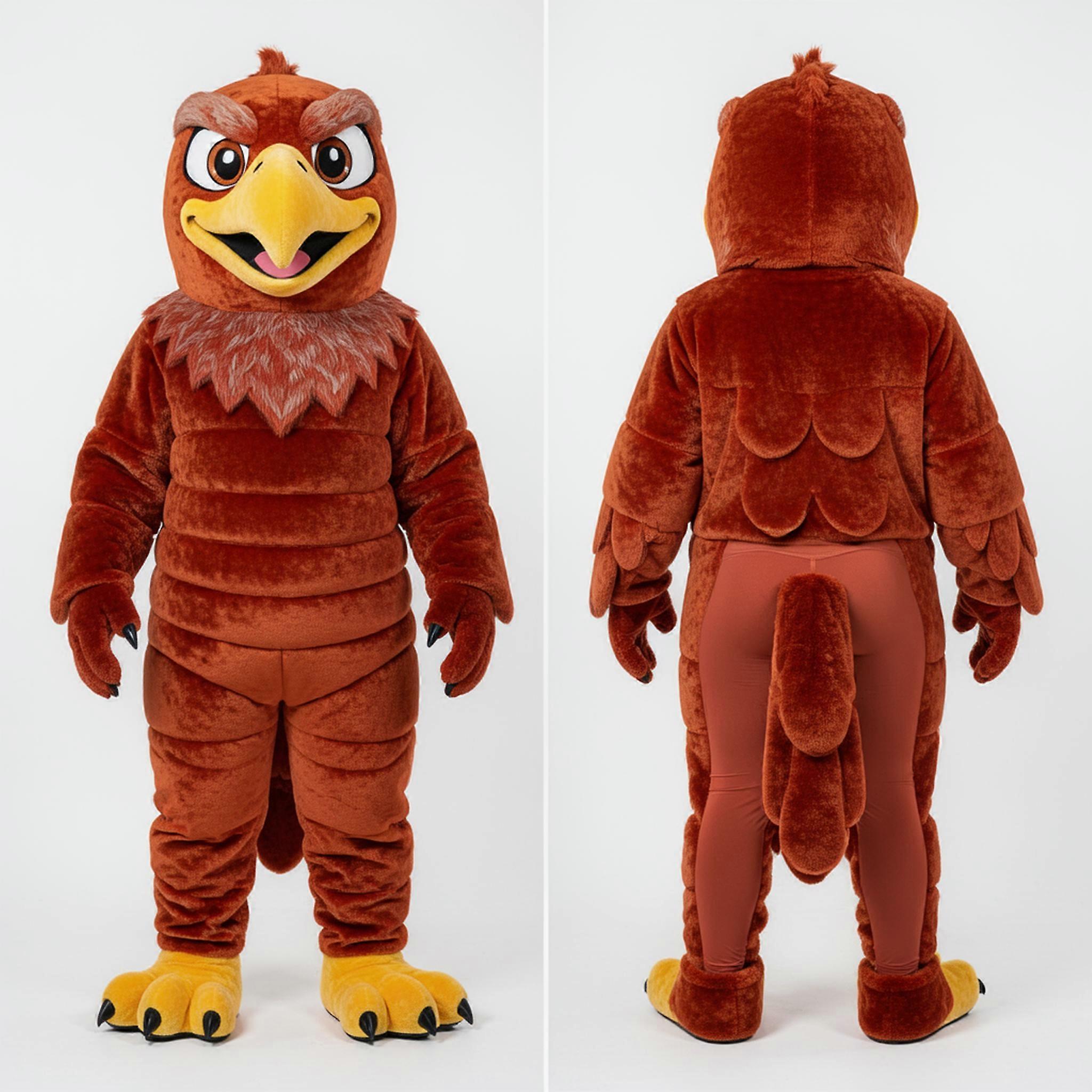 MASTICOT Rust Orange Powerful Eagle Mascot