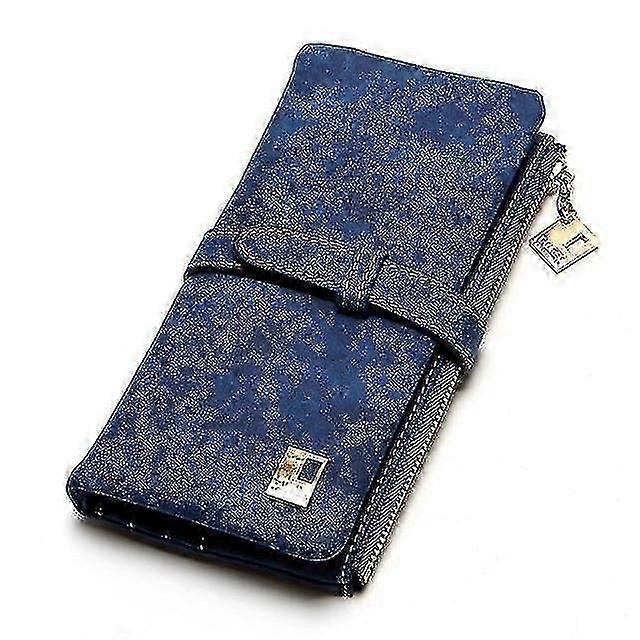Long Design Pu Leather Drawstring Two Fold Wallet-inst