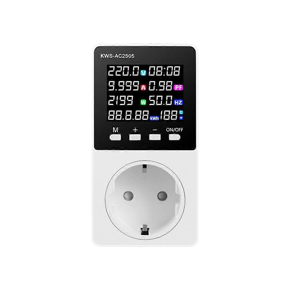 Smart Power Meter Socket Current Voltage Wattage Kwh Test Energy Meter Electric Consumption Analyzer EU Plug