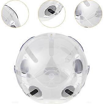 Dog Muzzle Pet Dog Hood,Transparent Sturdy Anti Bite Breathable Cat Muzzle Pet Helmet for Bathing Grooming Nail Trimming Training Clear 7.14x6.82x6.35