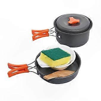 Portable Camping Cookware Set for Outdoor Adventures Non-Stick Pots and Bowls for Hiking and Picnics Travel Essentials