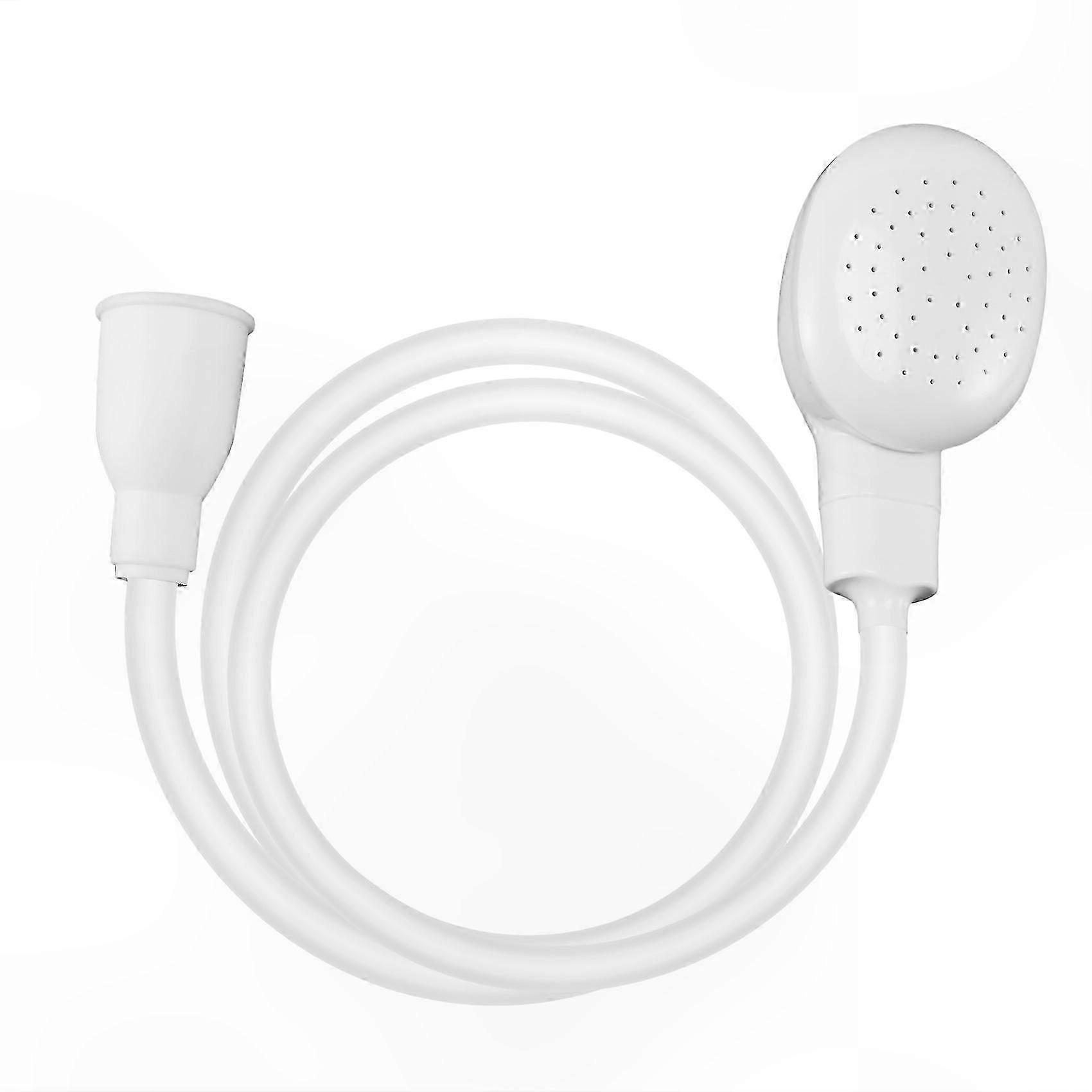 Adjustable White Shower Head with Hose for Bathroom Use