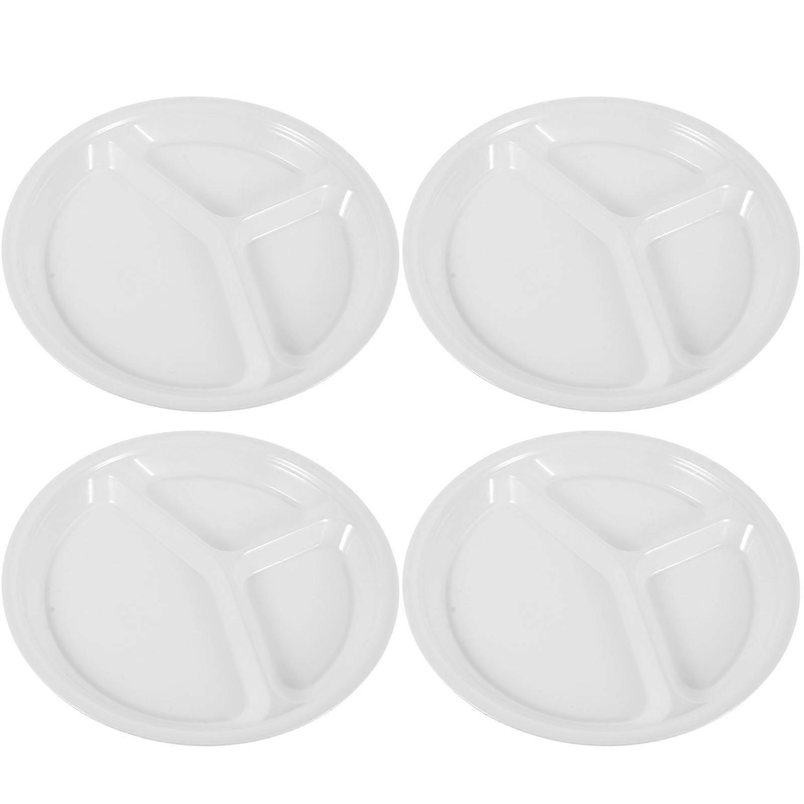 4Pcs Household Fruit Plates Multi-function Dinner Plates Round Fruit Trays Food Accessory