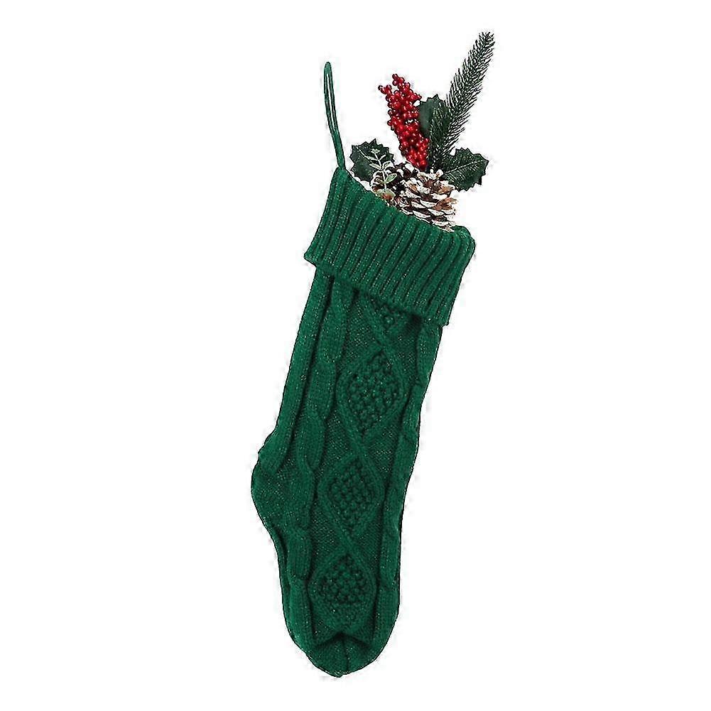 Rustic Knit Xmas Stocking 18inch