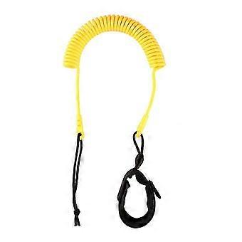 Yellow Surf Leash Coiled Surfboard Leash 5.5mm Surfboard Leash 10Ft Surfing SUP Leash TPU Surfboard Leash Paddle Leash