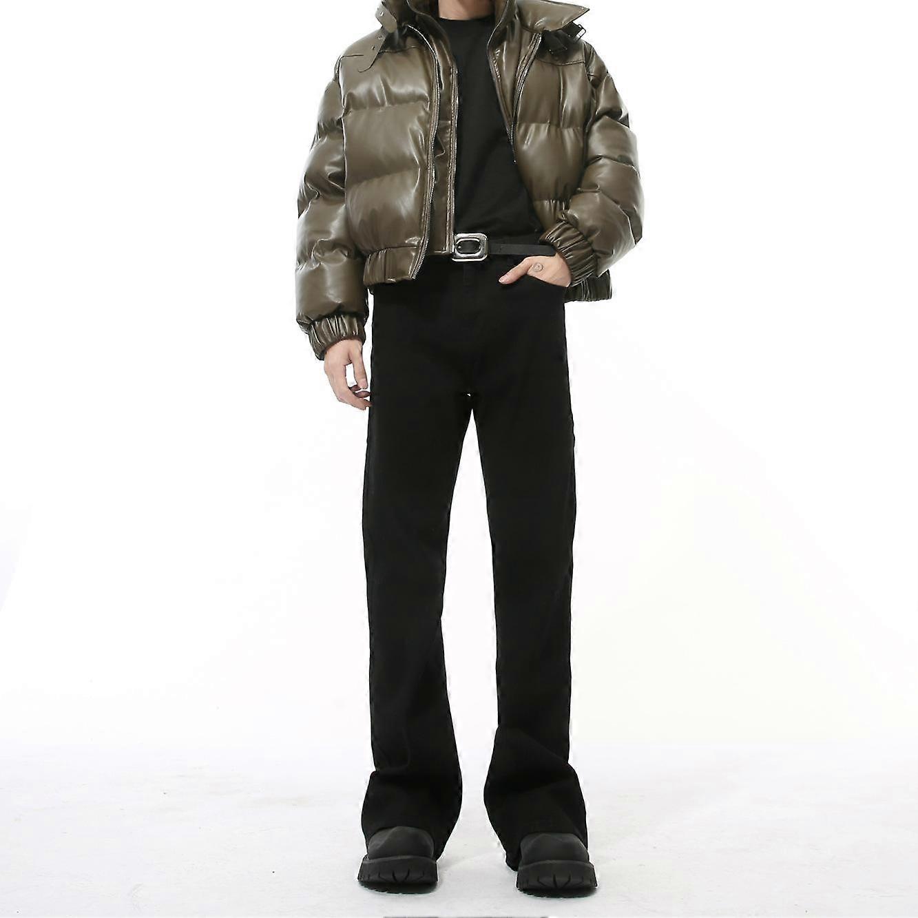 | New four-season model, micro-pull basic solid color slim-fitting and thin washed jeans tide
