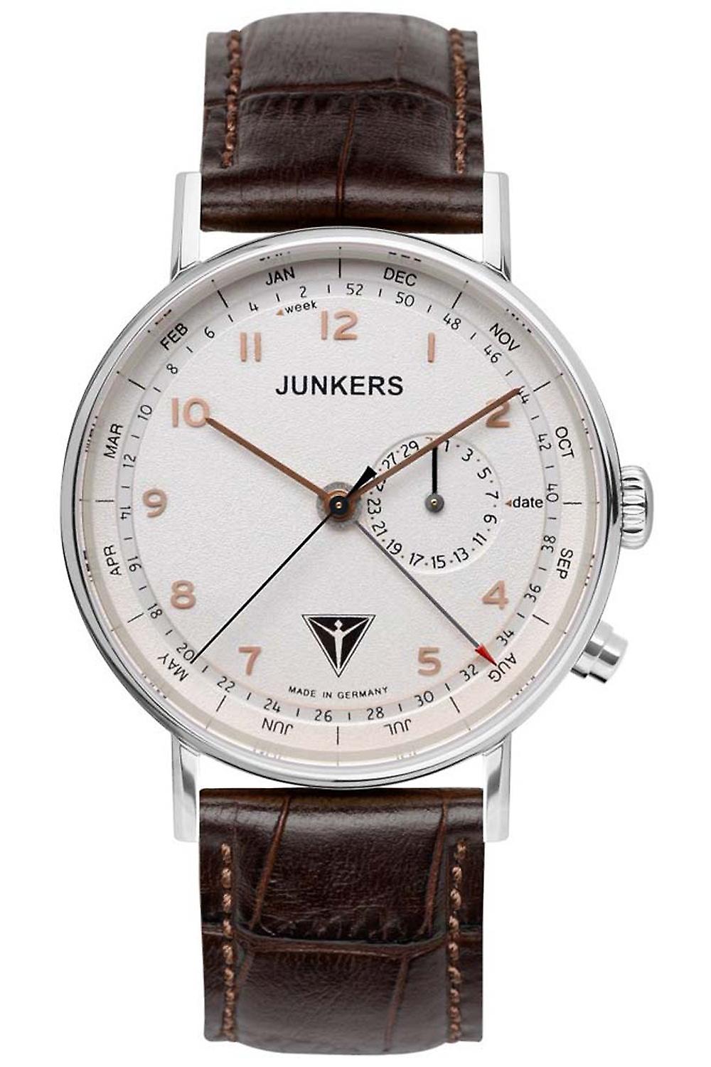 Junkers eisvogel f13 Quartz Analog Man Watch with Cowskin Bracelet 6734-4