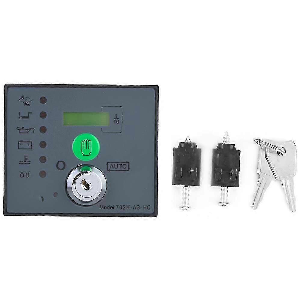 Qukaim Generator Control Panel Electronic Manual Start Generator Controller Module, LCD Display Control Panel compatible with Generators, DSE702AS