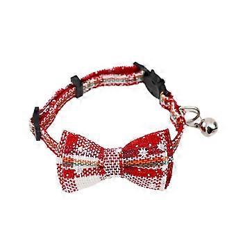 Christmas Dog Collar with Bell Adjustable Holiday Cat Collar for Small Medium Large Dogs