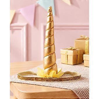 Gold Unicorn Horn Headband for Fantasy Costume and Party Styling