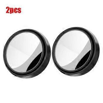 2pcs Car Round Frame Convex Blind Spot Mirror Wide-angle 360 Degree Adjustable Clear Rearview Auxiliary Mirror --bj