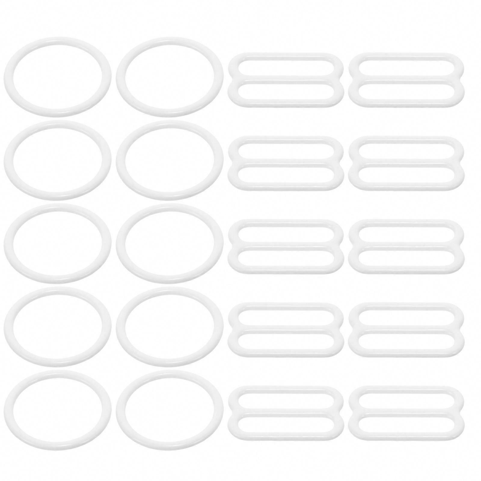 Bra Strap Hooks 40 Pcs Replacement Sliders, Buckles & Rings for Bras