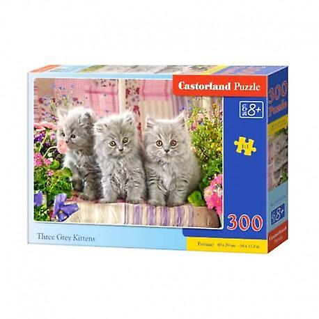 Puzzle Three Gray Kittens, 300 pieces from Castorland Puzzle