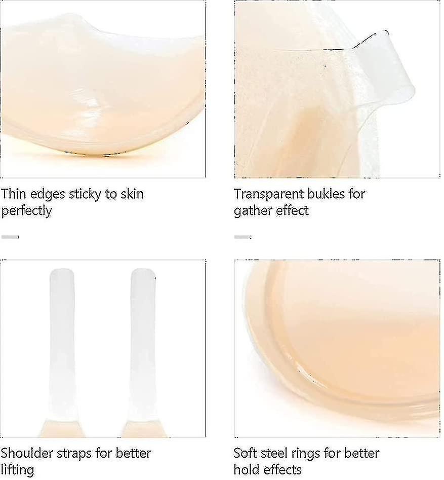 Invisilift Bra, Silicone Adhesive Lift Bra Push Up Conceal Lift Bra For Women-r | Fruugo UK