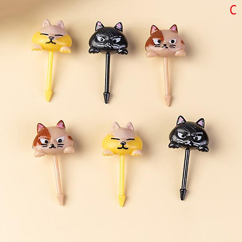 Cartoon Fruit Fork Set Cake Stick Twisted Desserts Forks Food Stick Home Party