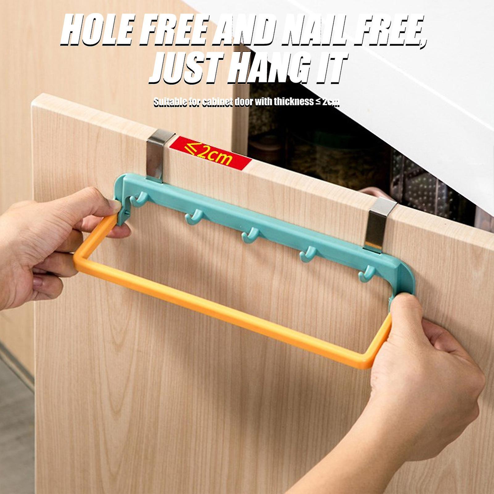 Door coat hook with 5 coat hooks for 2cm thickness
