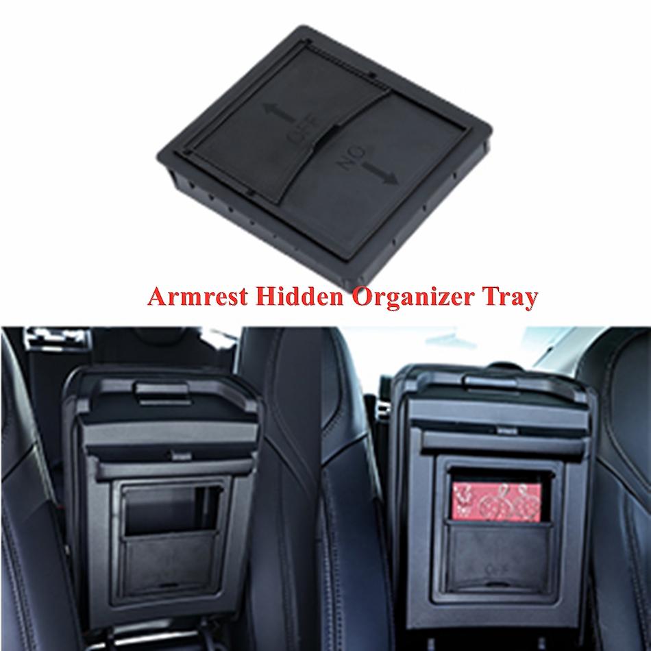 Flocked Center Console Organizer Tray Fit For 2021 2022 Tesla Model 3 Model Y Interior Armrest Hidden Drawer Storage Box Holder