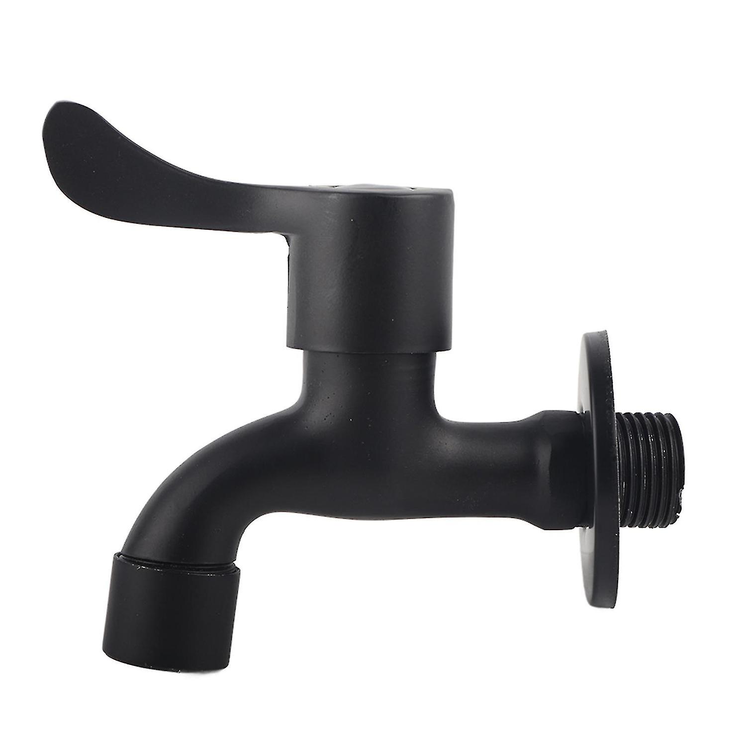 304 Robinet d’eau de jardin mural noir en acier inoxydable pour salle de bain (piscine de vadrouille)