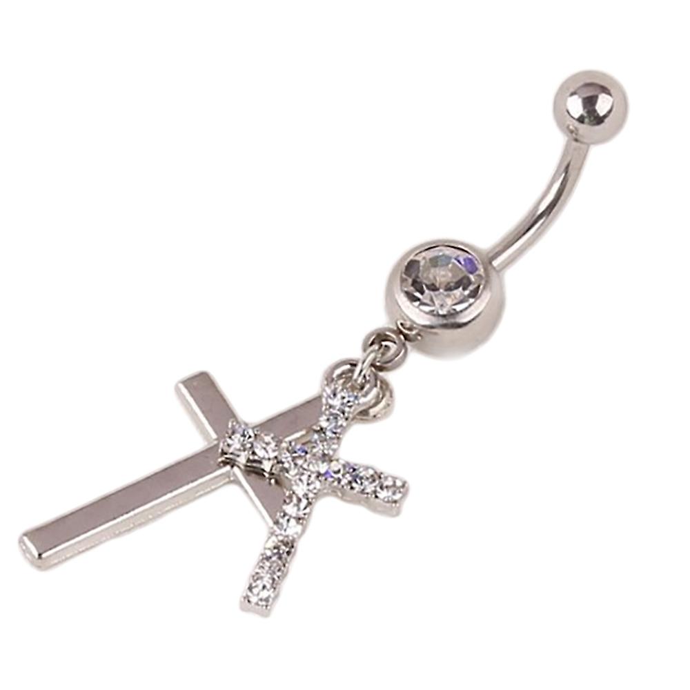 Navelpiercing Doble Cruz 