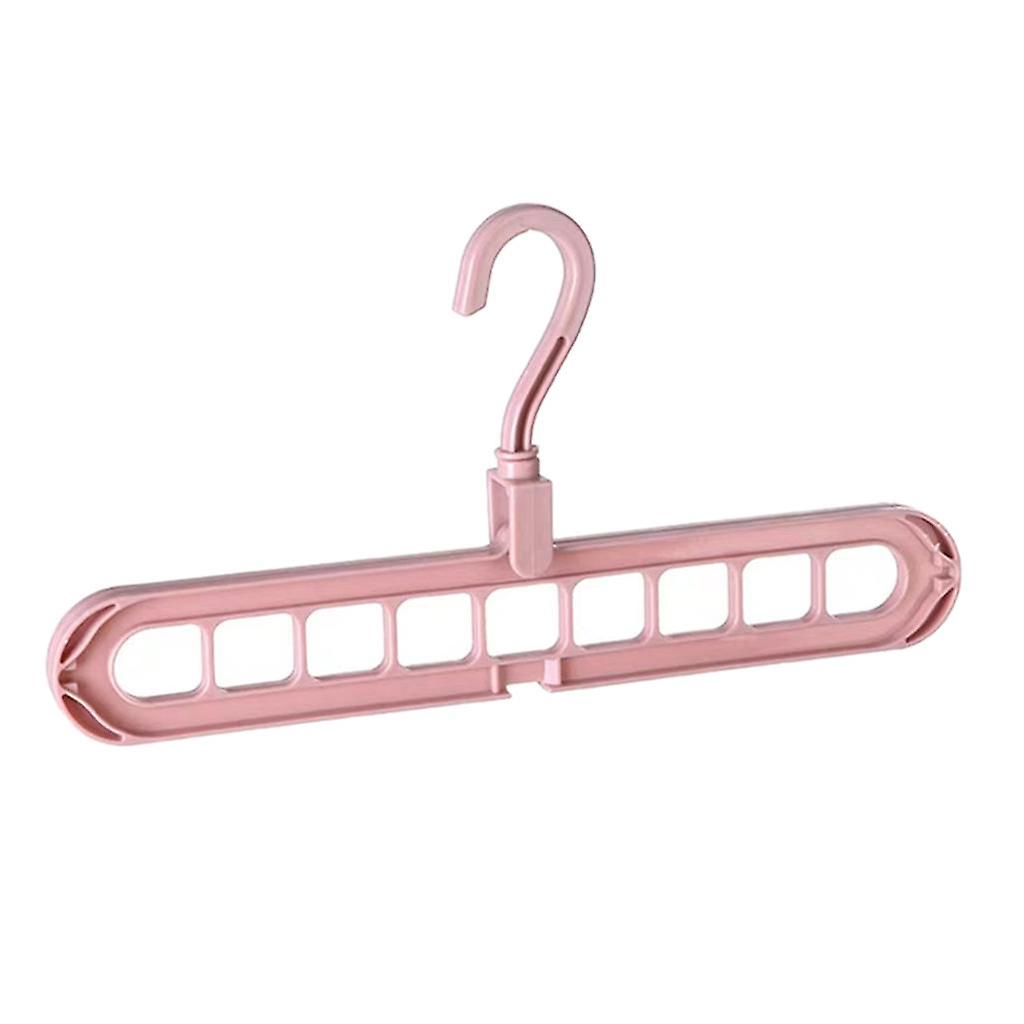 Plastic Multi-Port Clothes Hanger Organizer  Pink