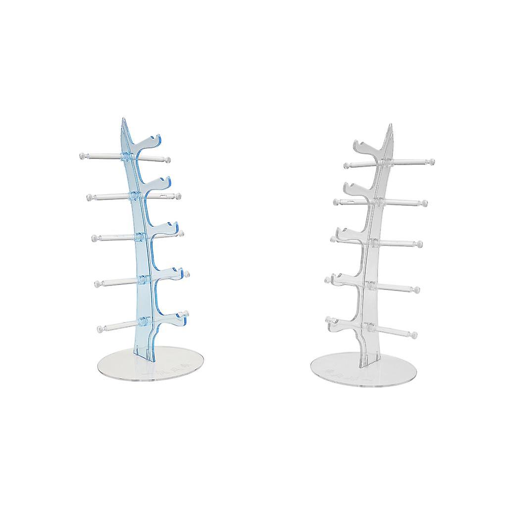 2 Stück 5 Paar Sonnenbrillenhalter Rack Gläser Show Display Stand Organizer