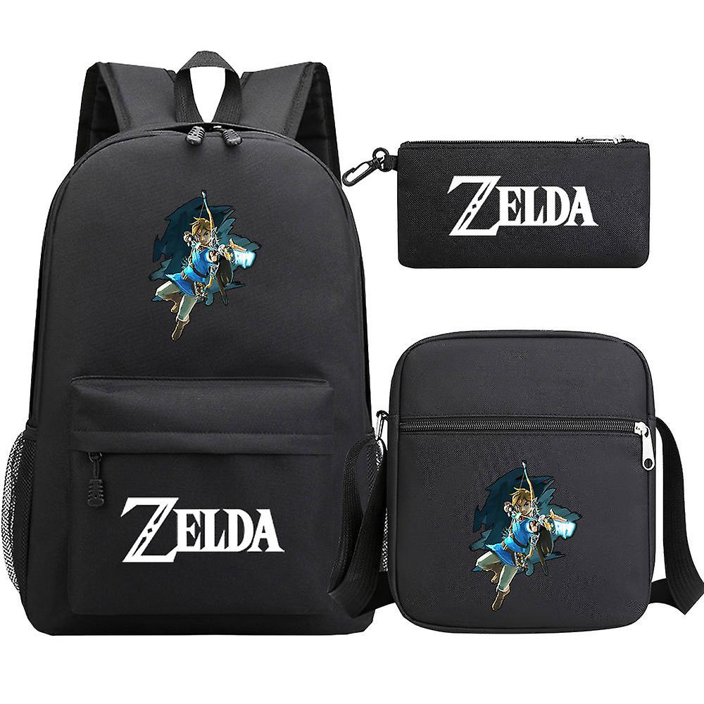 Kingdom of Zelda Tears" Tulosta teini-ikäinen opiskelijakoululaukku - 3-osainen miesten ja naisten olkapuku reppusarja