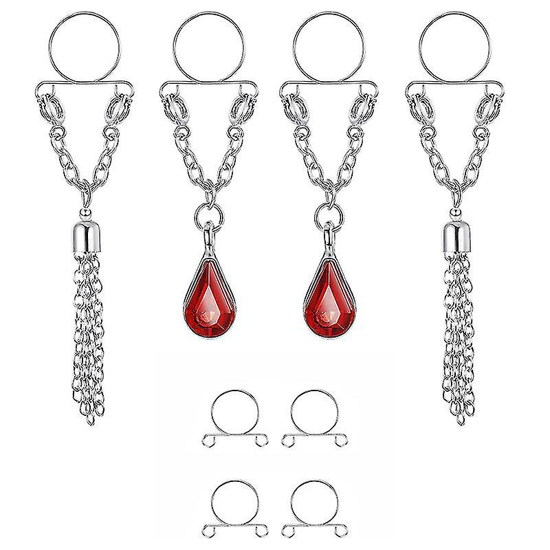 الفولاذ المقاوم للصدأ الحلمة وهمية حلقات قابل للتعديل فو الحلمة غير ثقب المسمار نمط فو الجسم ثقب المجوهرات 1 مجموعة