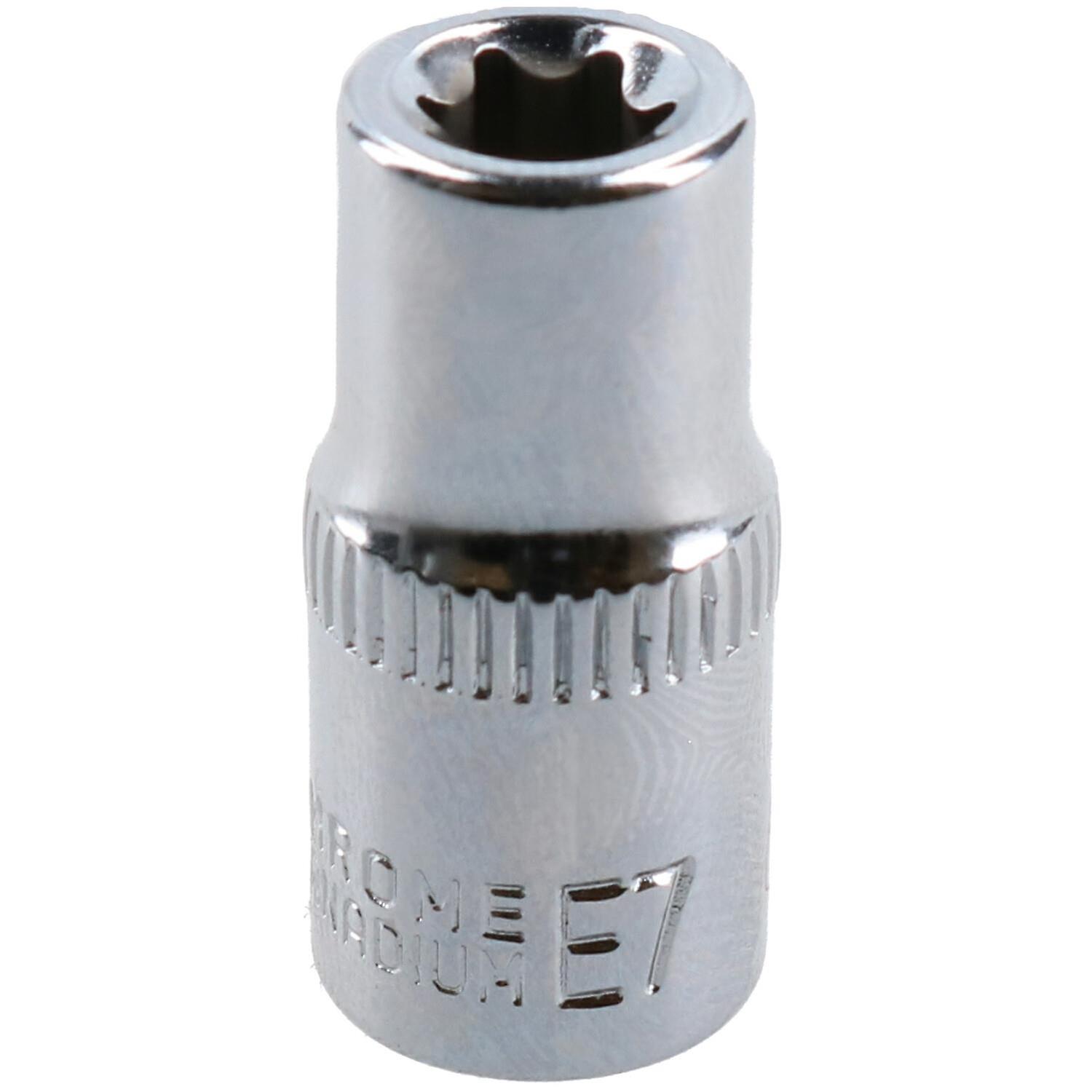 E7 Female Torx Socket Star Bit 1/4" Drive Standard External Chrome Vanadium