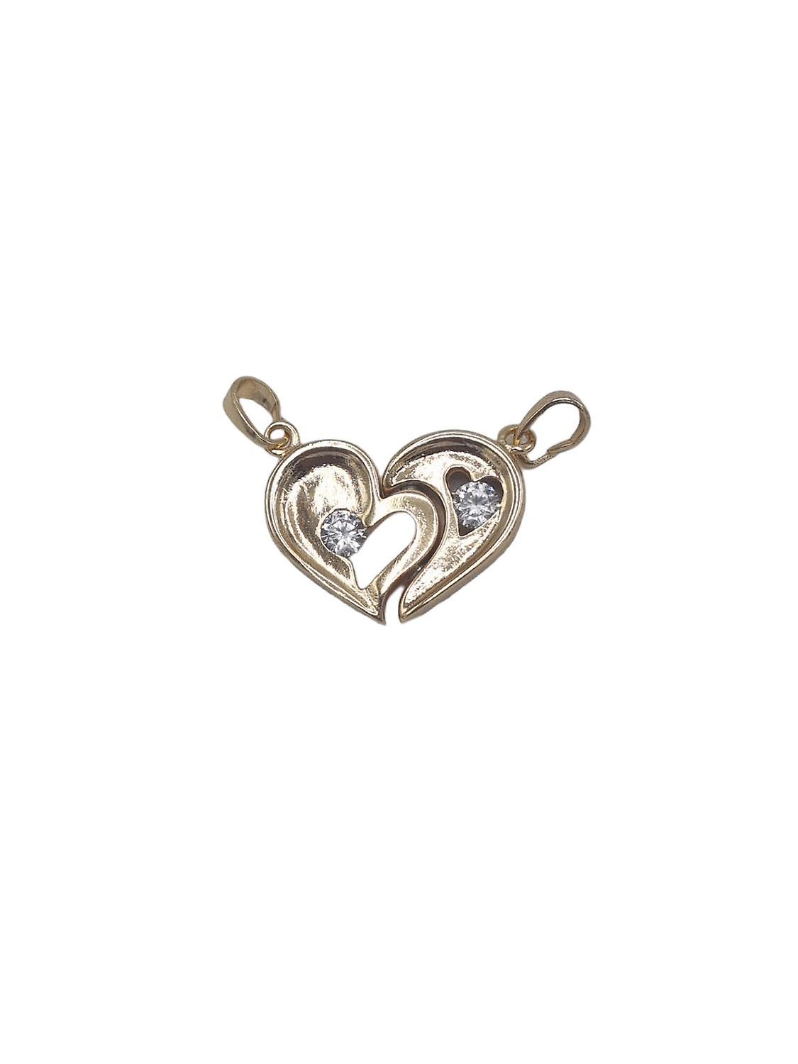 Breaking heart gold medallion 