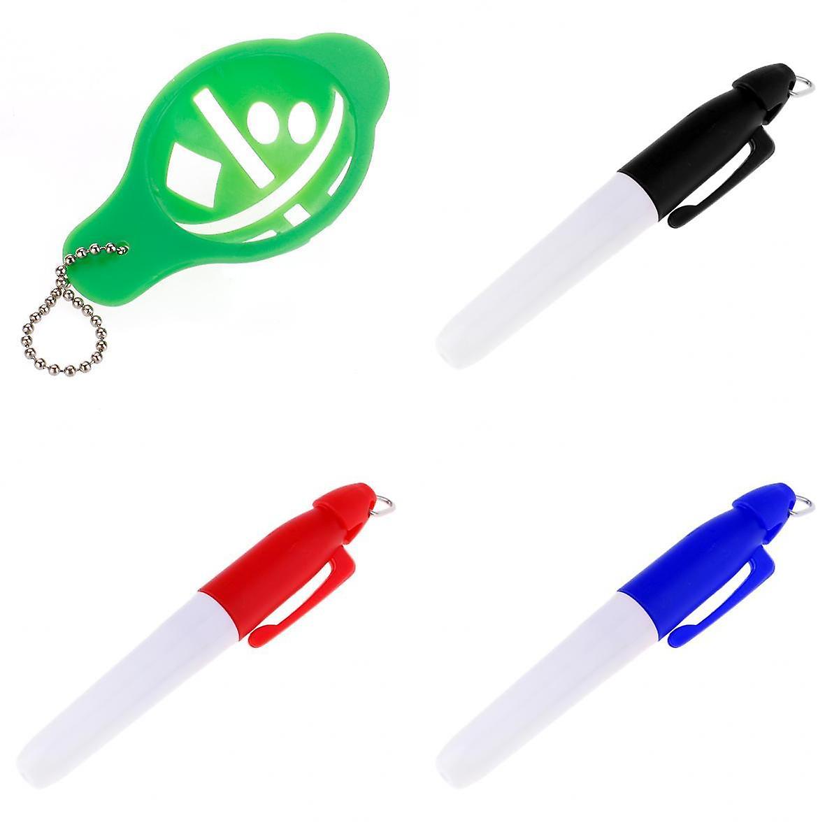 1 Set Golf Ball Liner Marker Line Drawing Alignment Tool with 3 Markers Pen
