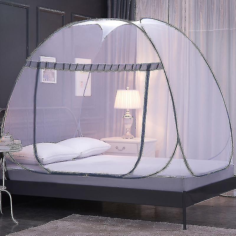 Pop Up Net For Double Bed, Portable Tent Travel Double Door Zipper Bed Net, Easy Installation, Mesh