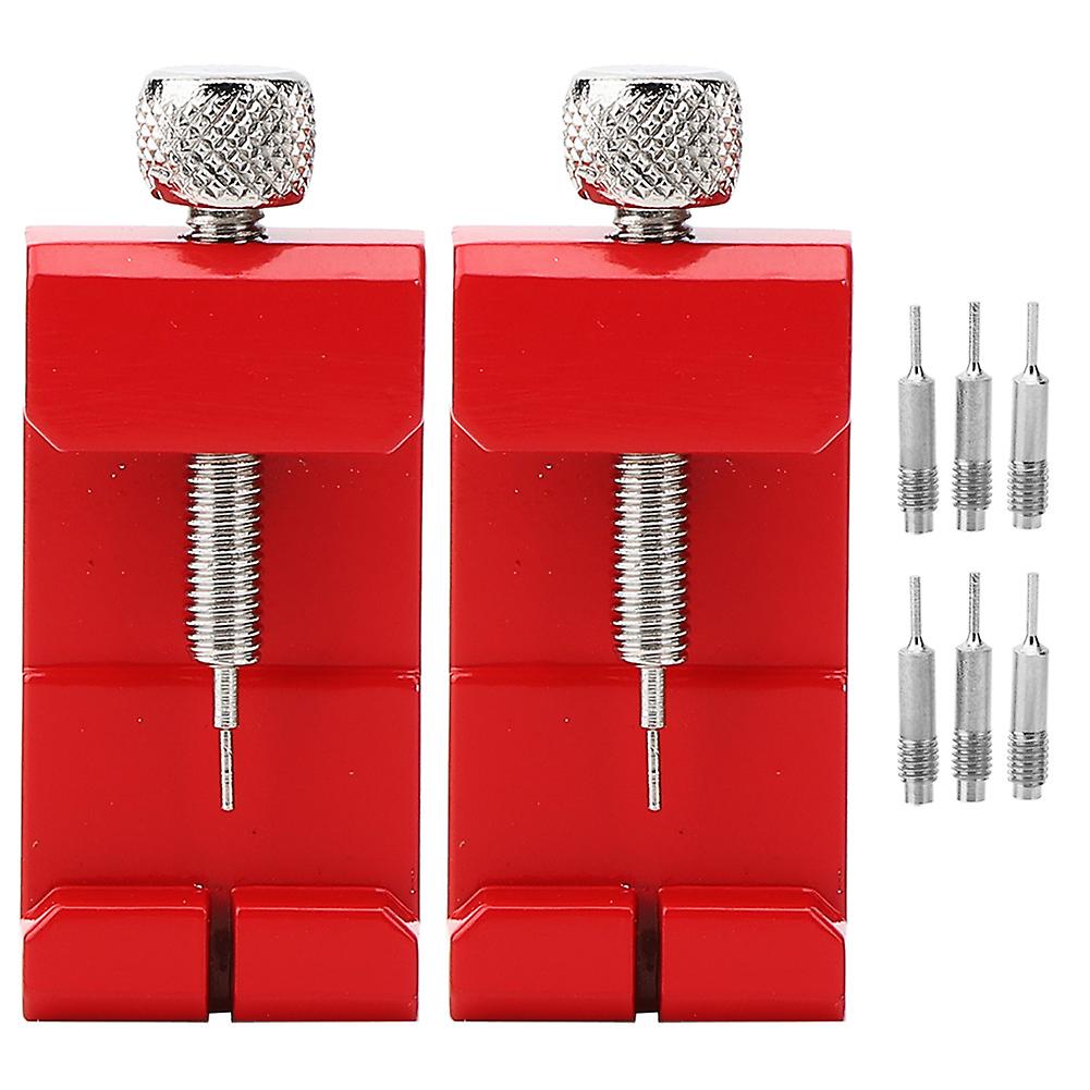 Ouitble Professional Watch Tool 2PCs Watchband Remover, Adjustable Height Watch Strap Adjuster Tool, Professional Watch Repair Kit for Easy Strap