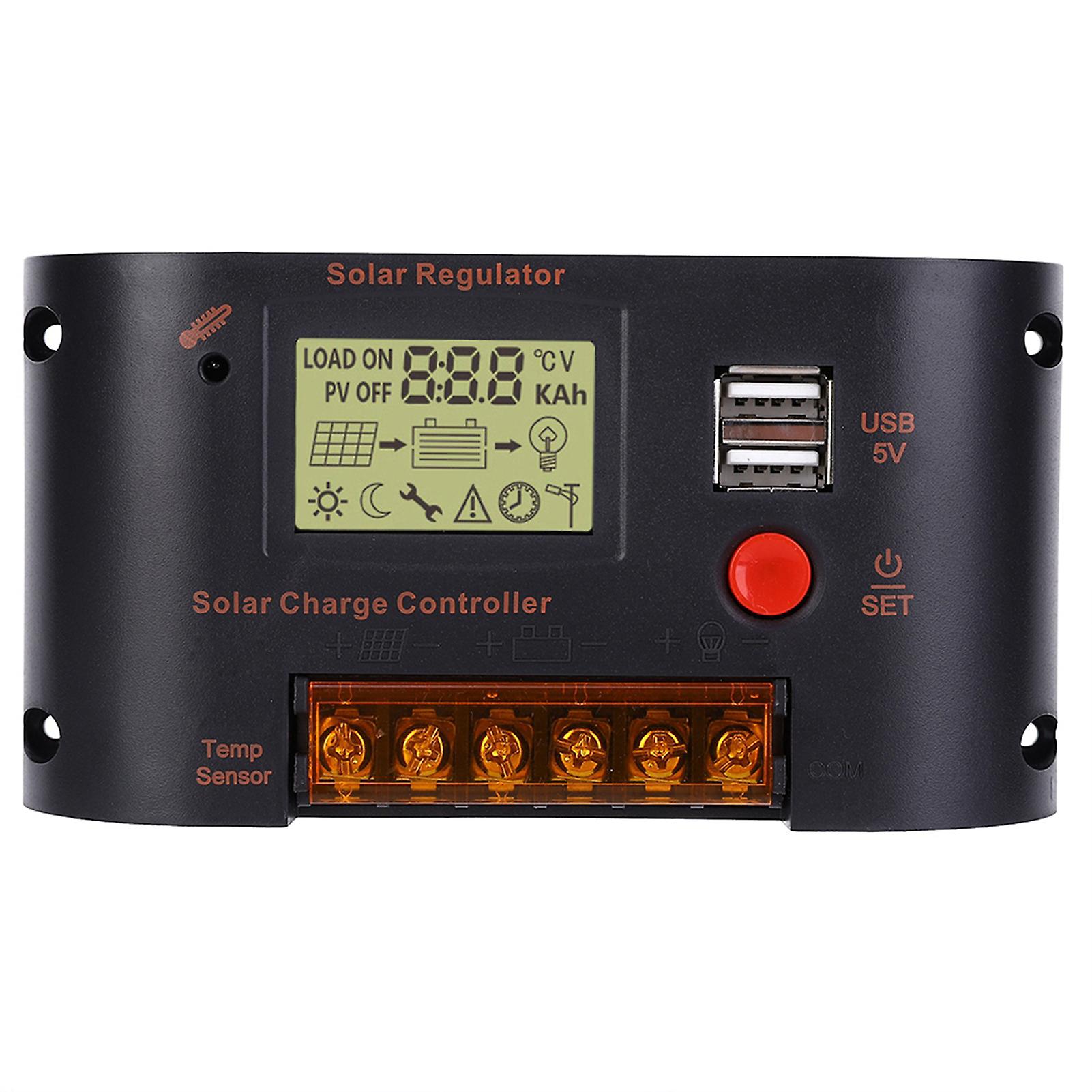 Qukaim Volt Generator Controller Solar Panel Regulator, 10A Photovoltaic Power Generation Controller for Lead Acid Battery, Solar Charger and