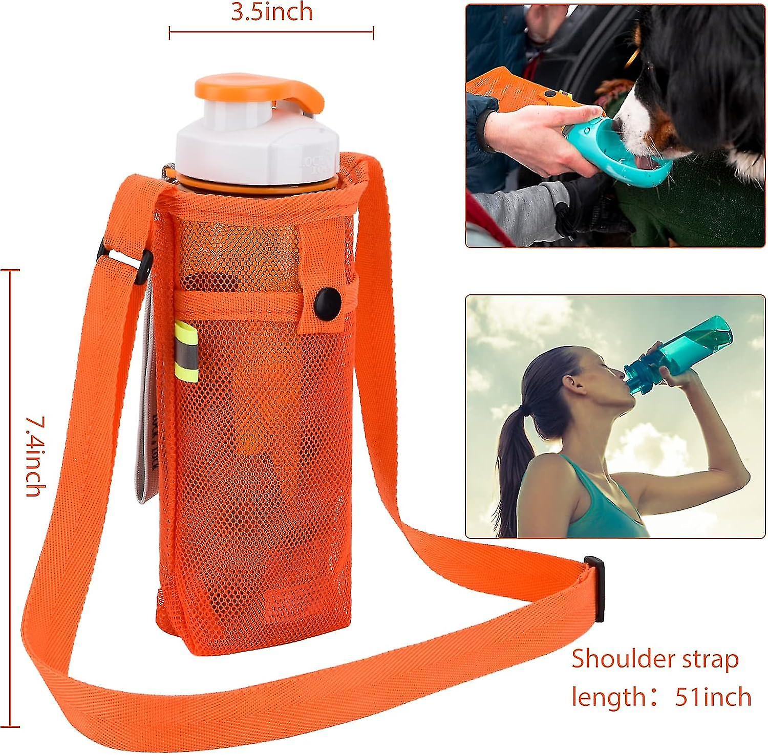GAOHUI 2-Pack Water Bottle Holder Sling With Strap & Phone Pocket - Hands-Free For Hiking, Walking, Running, Biking
