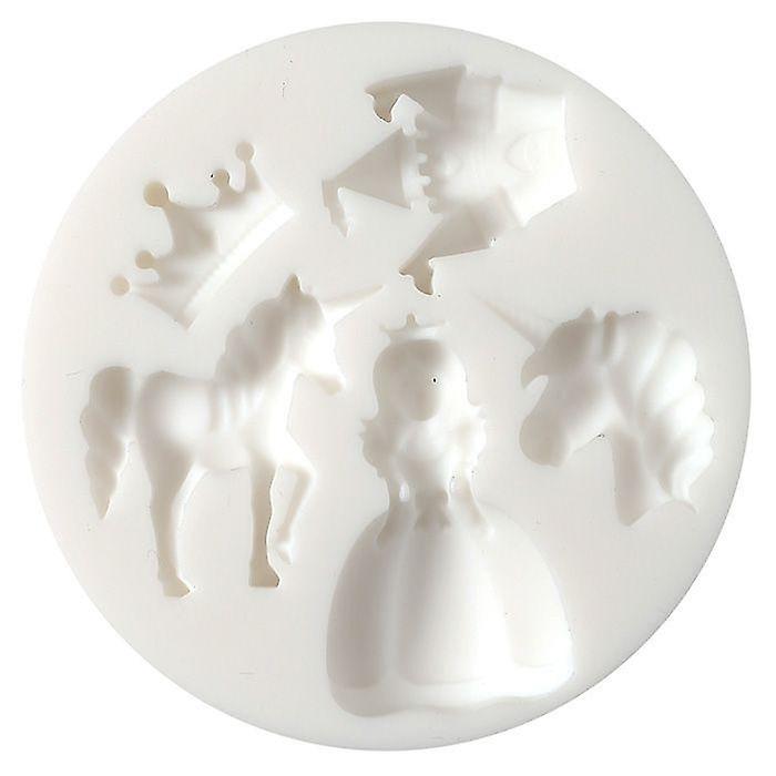 Mini silicone mold for polymer paste - Unicorn & Princess
