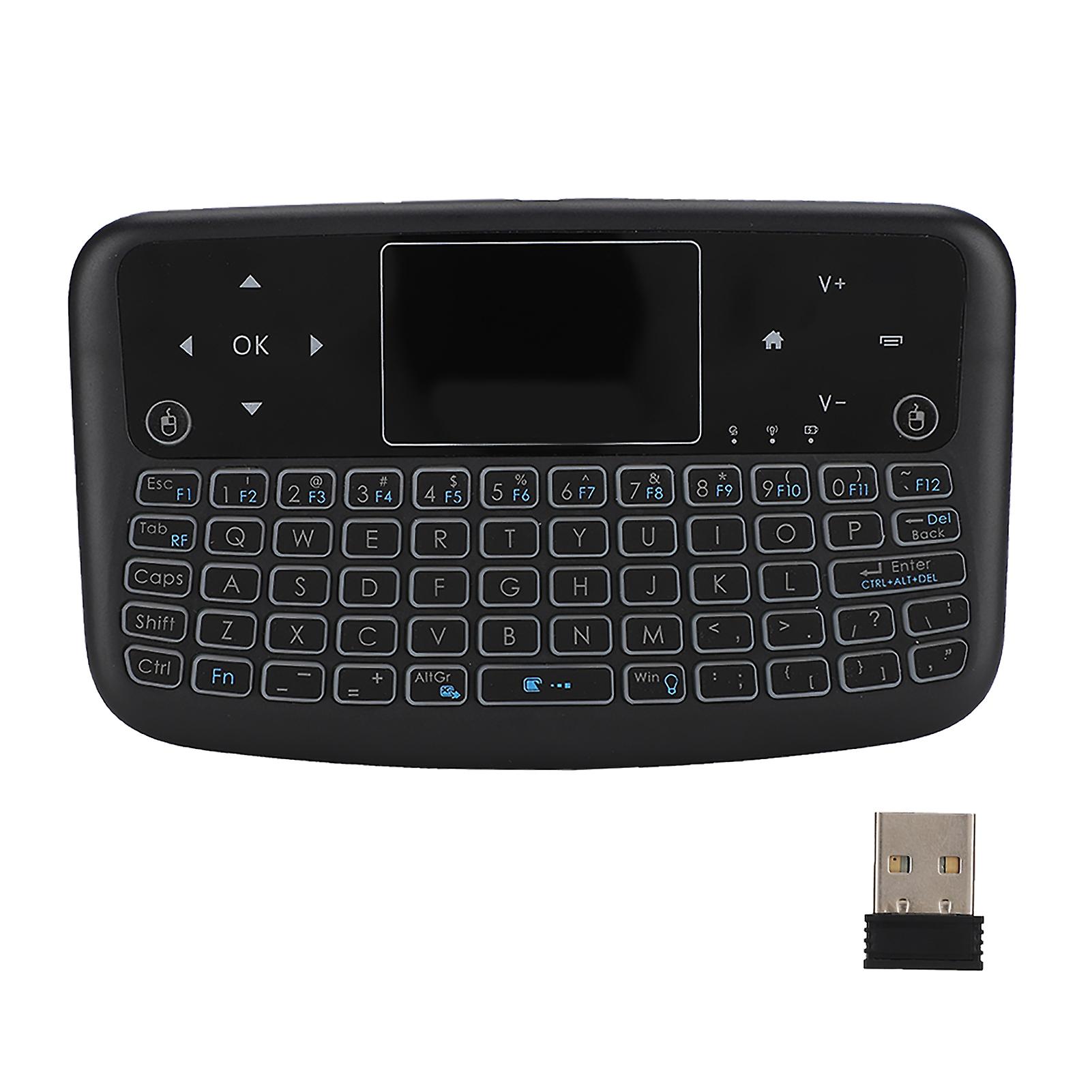 Mini Touch Flat Backlight 2.4G Button Wireless Keyboard Left and Right Mouse Keys