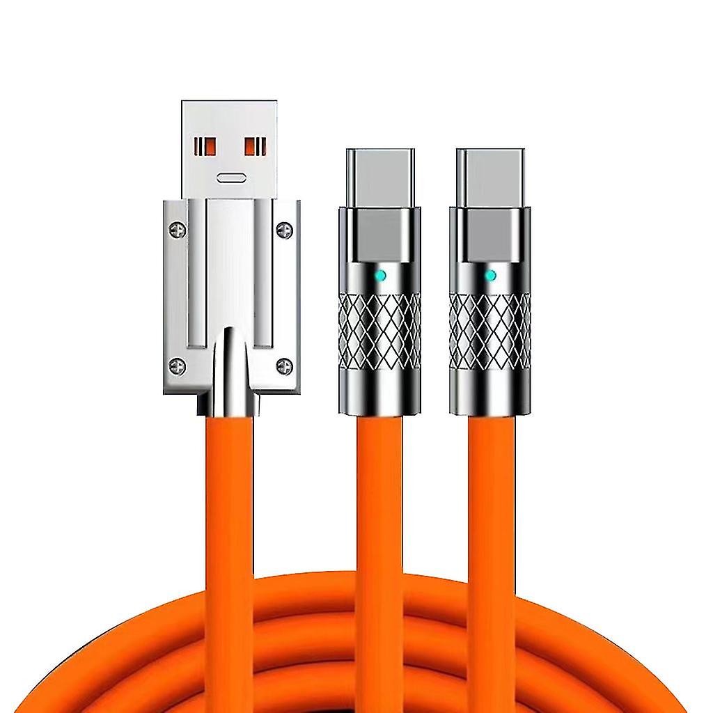 Dual Usb Type C Charger Cable 2 In 1 Usb C Cable Splitter Sync Charging Cord-hy