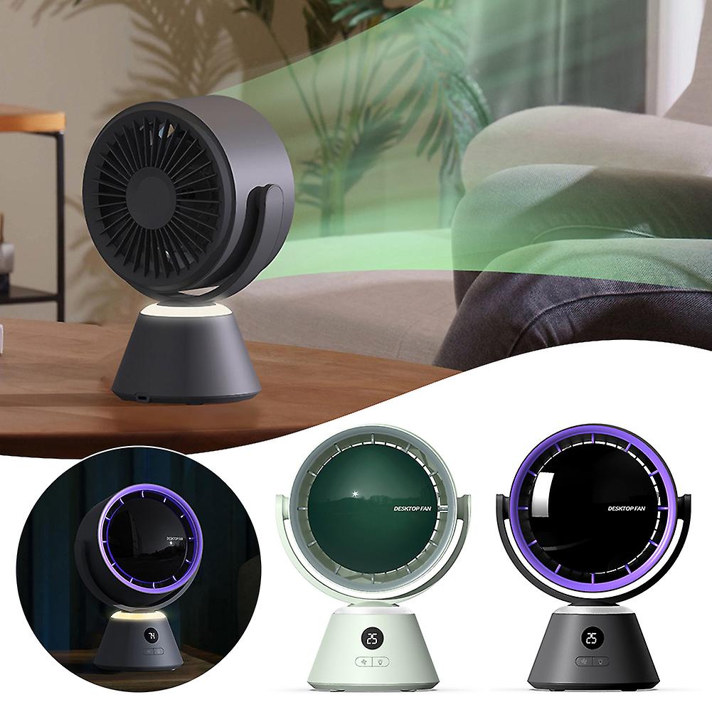 High Power USB Rechargeable Desktop Fan Lightweight Quiet Table Airs Cooler for Living Room Office