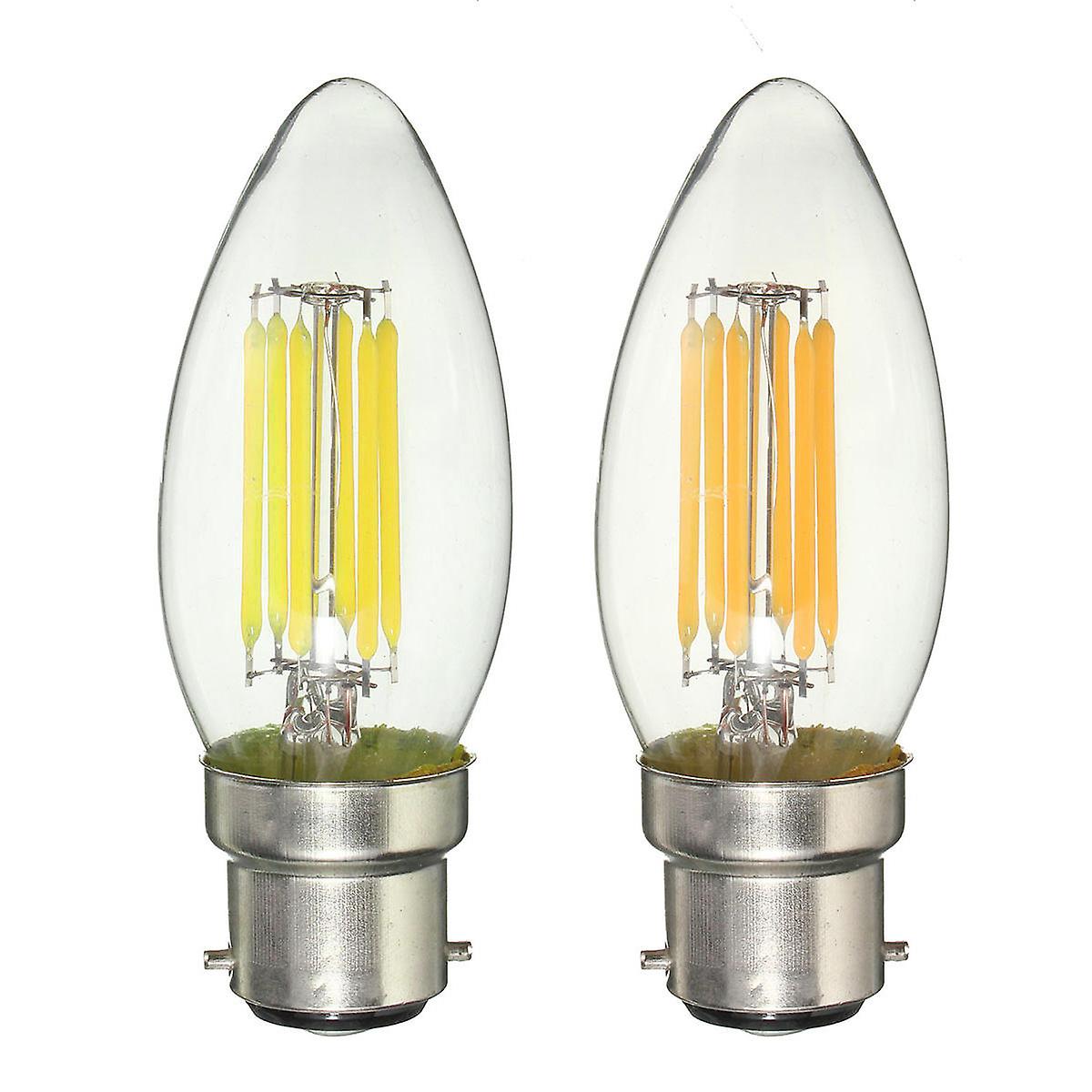 ניתן לעמעום B22 C35 6w קלח לבן טהור לבן חם אדיסון רטרו נורת אור Ac220V