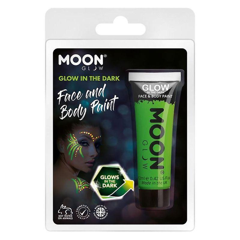 Moon Glow In The Dark Face Paint 12ml Clamshell M41552